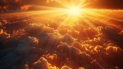 Heavenly Light Beams: Symbol of Divine Presence, Truth, and Grace Blessing the World with Spiritual...