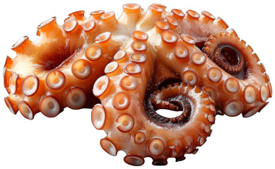 a close up of a group of octopus tentacles, transparent background png