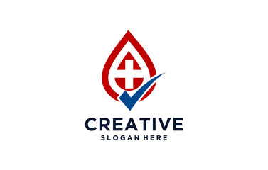 bio medical check modern logo design