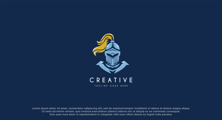 Spartan Logo Template Vector, Creative Sparta Logo Vector, Spartan Helmet Logo