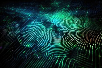 digital fingerprint biometric password safety scanner