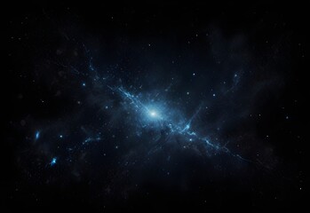 Galactic splatter of stars on a midnight black background, celestial wonder, generative AI