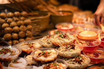 A wide selection of Sichuan food