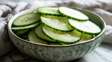 Sliced Cucumbers