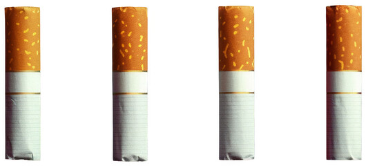 a cigarette with cigarettes and dried herbs on a blue and red background, transparent background png