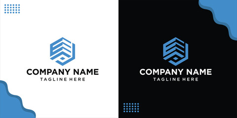 creative JPE building initials logo, design inspiration, vector