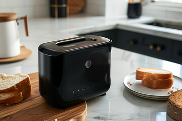 A compact toaster with a cancel button, allowing quick interruption of toasting.