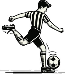Naklejka premium Artificial intelligence generation of soccer illustrations. 