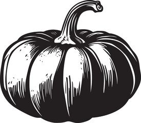 Pumpkin vector black and white