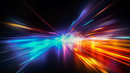 Abstract modern AI futuristic technology neon light effect network digital Connections data design background