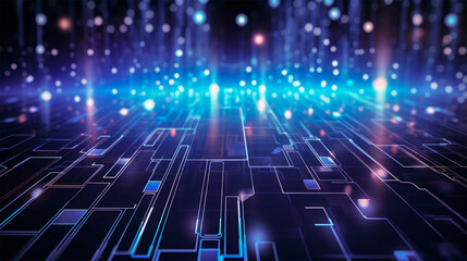 Abstract modern AI futuristic technology neon light effect network digital Connections data design background