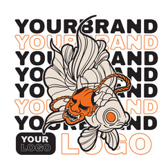 Free Vector | Flat design koi fish logo design	
