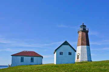 Fototapeta na wymiar Point Judith Lighthouse Narragansett RI USA