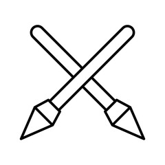 Spear icon design templates simple and modern concept
