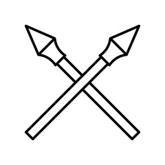 Spear icon design templates simple and modern concept