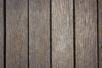 Background and texture of decorative old striped wood on the floor 