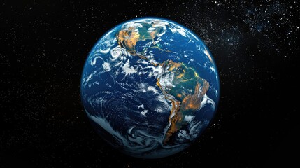 An image of the Earth as a spherical planet