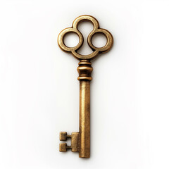 there is a golden key with a heart shaped keyhole on it