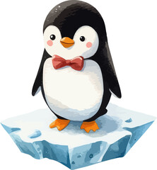 Obraz premium Penguin illustration created by artificial intelligence. 
