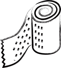Fototapeta premium 医療関連の筆書きイラスト 包帯