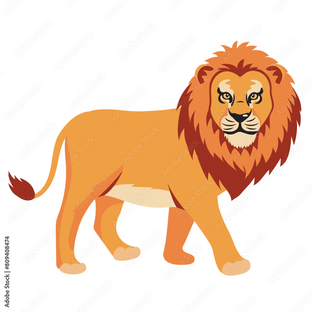 Sticker lion animal isolated