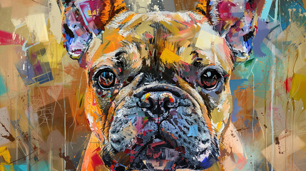 Fototapeta premium abstract portrait of dog