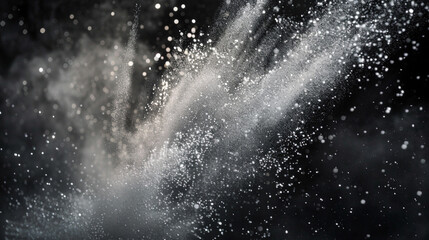 white splash on black background