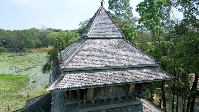 Mae Fah Luang Art and Cultural Park from a drone, Thailand from the air