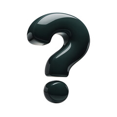 question mark 3D, question mark icon, isolate transparent background.