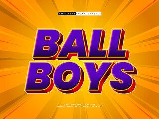 ball boys editable text effect in football or soccer text style