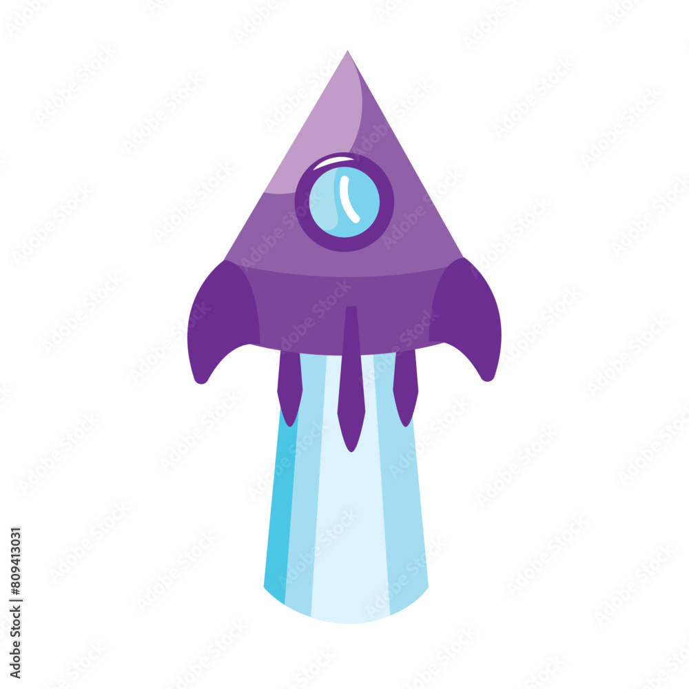 Sticker ufo spaceship design