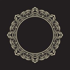 Ornamental round frame design, for logo and text