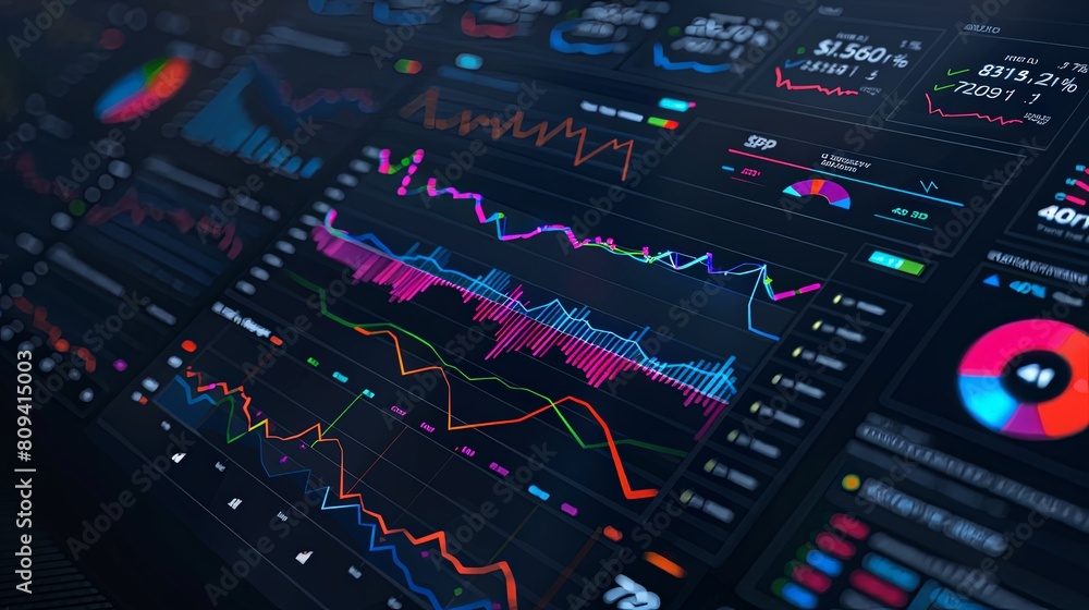 Aufkleber market analytics visualization: present detailed insights into global stock trading activities throu