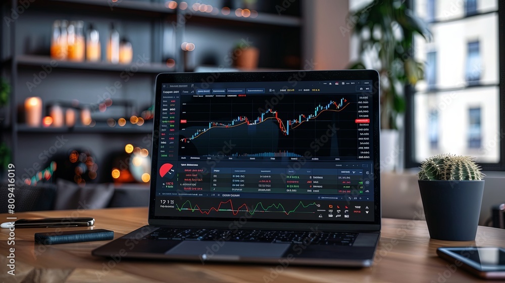 Poster visualizing market trends: showcase the movements of global stocks with visually engaging and insigh