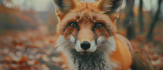 Close up of fox in nature - Powered by Adobe
