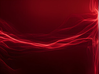 Abstract background composed of red waves and thin curves, festival celebrations, high-end product displays, leaving blank space for text