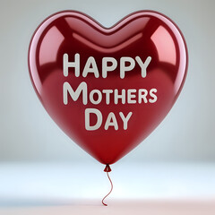 Happy mothers day with love balloon 3d - generated by ai