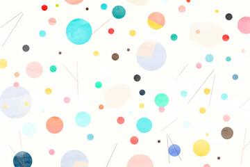 丸　柄　模様　水彩背景