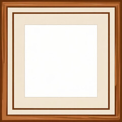 Simple brown wooden frame border background