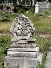 Obraz premium Gravestone marker with the word brother 