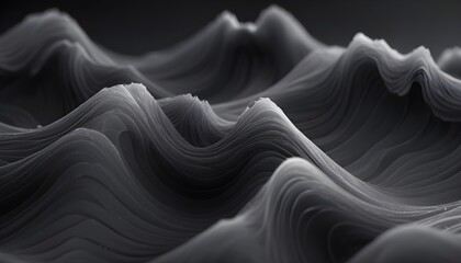 Black white wave abstract background