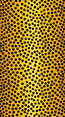 Black and yellow background filled with various sized circles arranged in a pattern