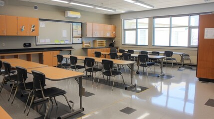 Within the confines of the classroom, desks and chairs stand as silent sentinels, poised to facilitate the exchange of knowledge and ideas.