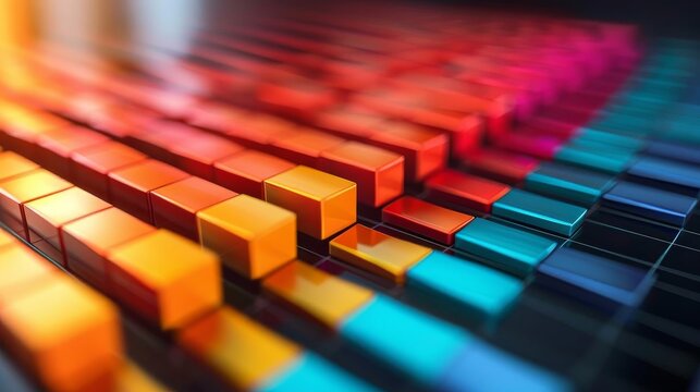 3D area chart representing stock market volume over time, perfect for analyzing trading volume trends or market liquidity