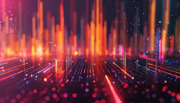 3D scatter plot of stock market data, ideal for statistical analysis or correlation studies in finance