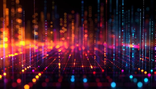 3D scatter plot of stock market data, ideal for statistical analysis or correlation studies in finance