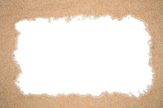 Sand border and frame isolated transparent
