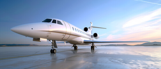 Obraz premium Close up of luxury private jet