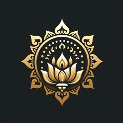 Obraz premium AI Generate of Luxury Premium Symbol Vector of Vesak Day with Lantern, Candle Light, Lotus