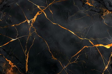 black marble with golden lines background